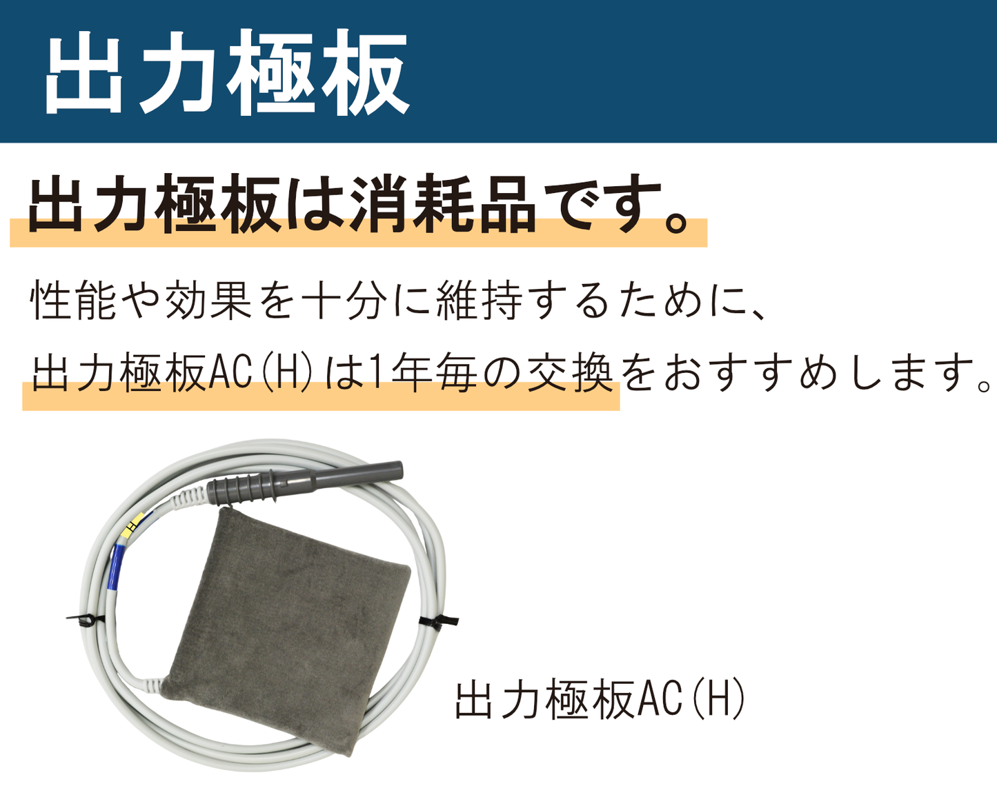 出力極板AC (H)（旧：導子極板）